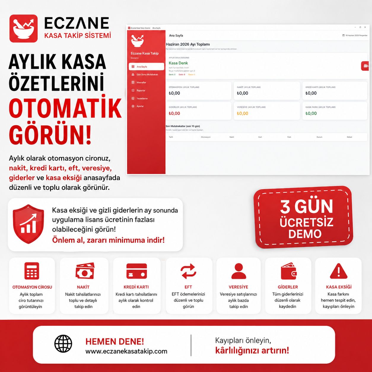 Eczane Kasa Takip Sistemi